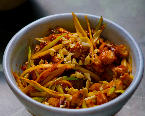 Gong bao chicken with peanuts