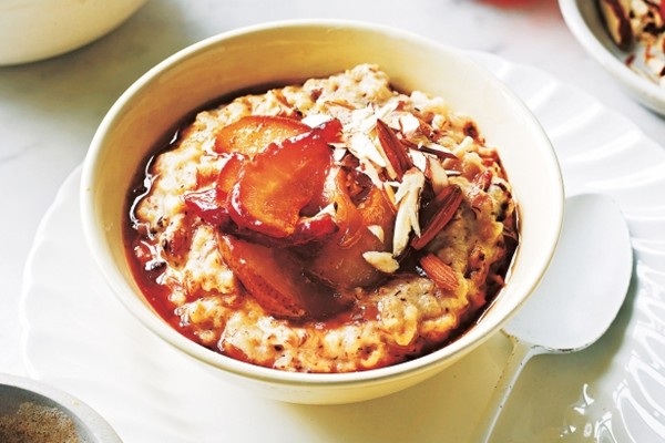 Goodness breakfast with maple pears