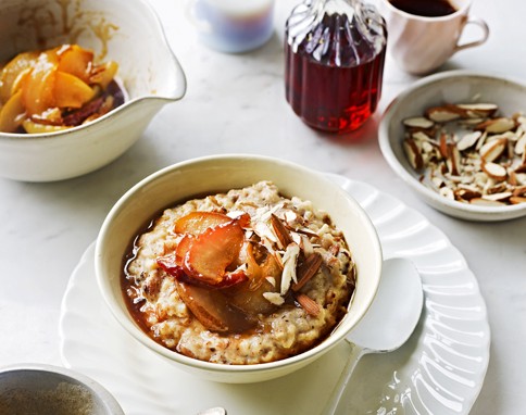 Goodness breakfast with maple pears