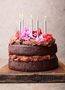 Good's happy birthday chocolate, quinoa and zesty orange cake