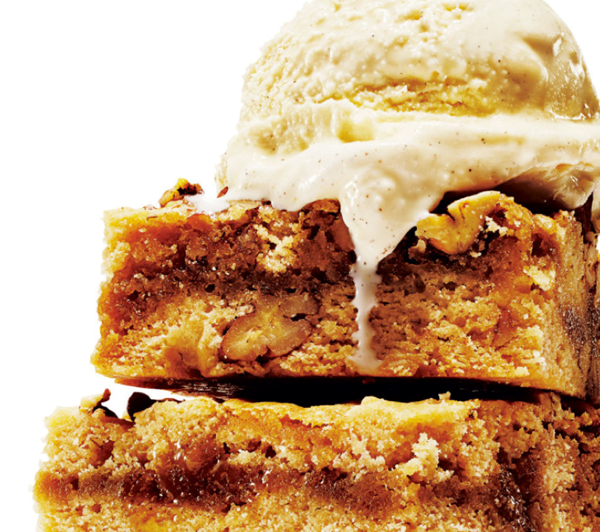 Gooey brown butter blondies with pecans