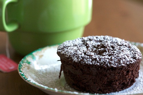Gooey chocolate cakes