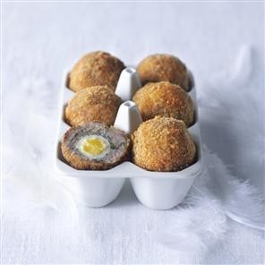 Goose confit Scotch eggs