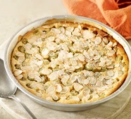 Gooseberry& almond clafoutis