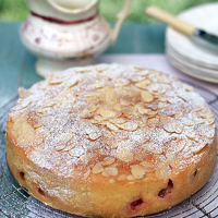 Gooseberry and almond cake