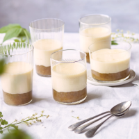 Gooseberry and elderflower creams