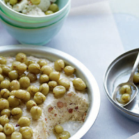 Gooseberry and elderflower semifreddo