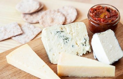 Gooseberry chutney with cheese