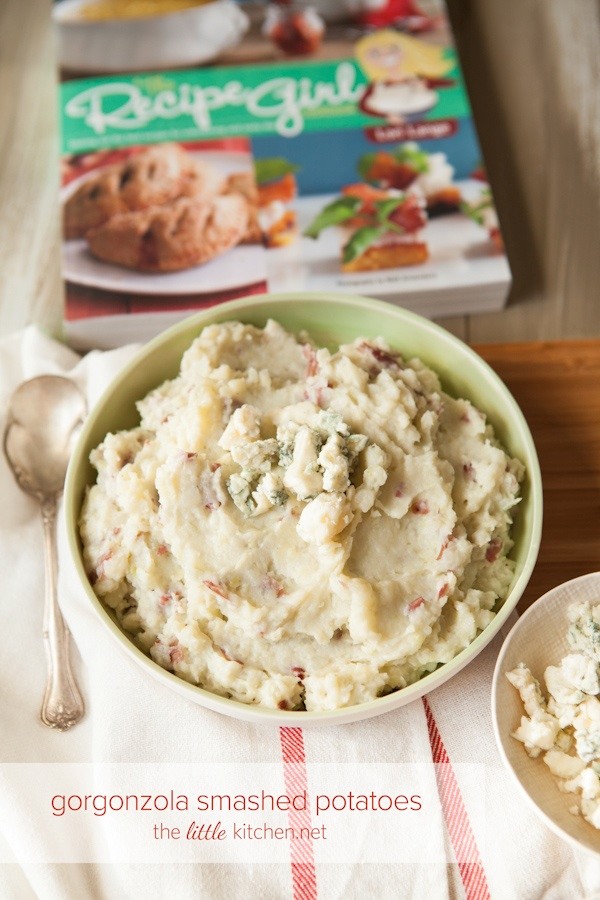 Gorgonzola smashed potatoes