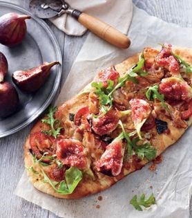 Gorgonzola with fig and pancetta