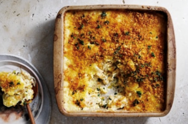 Gouda, cauliflower and potato bake