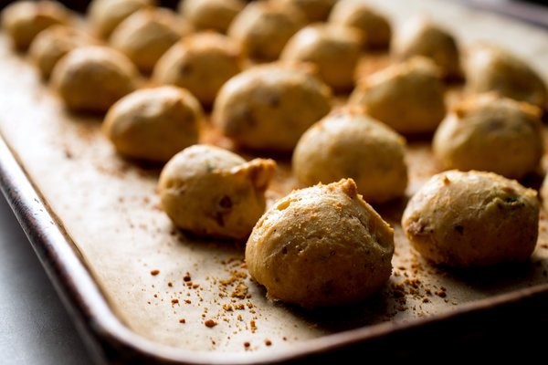 Gougères with pancetta and sage