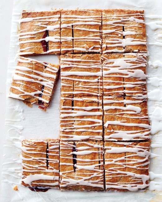 Graham-flour and jam pastry squares