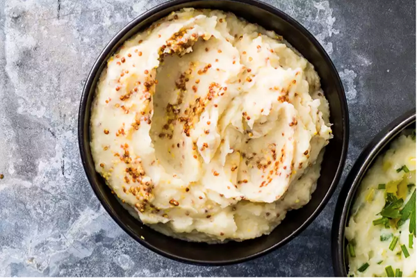 Grain mustard and cheddar mash