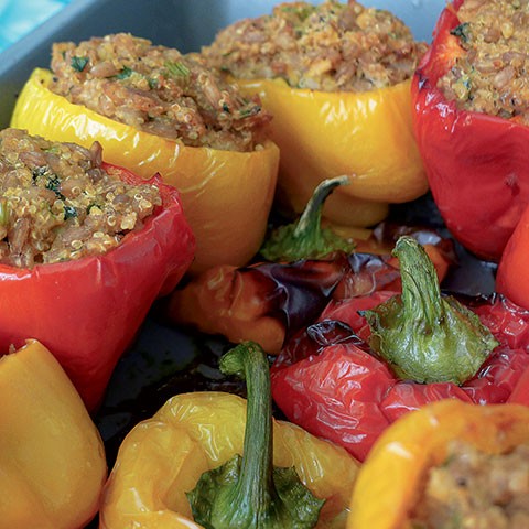 Grain-stuffed peppers