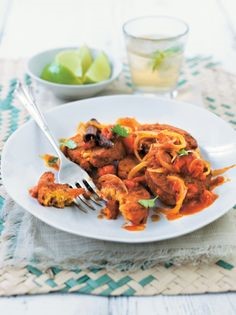 Gram flour dumplings in a tomato sauce