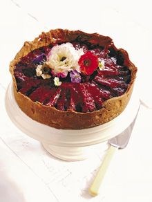 Grand gateau à la rhubarbe