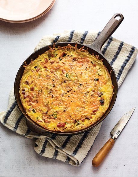 Grandma Berndt's hash brown-crust quiche