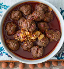 Grandma Margaret's anise and harissa meatballs
