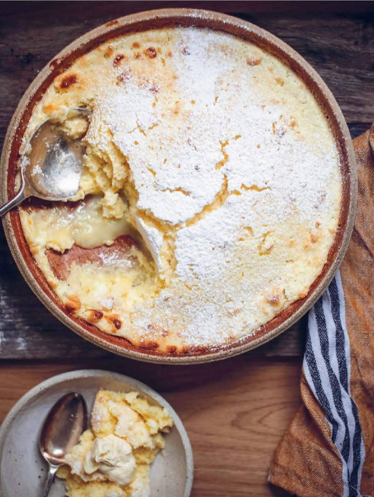 Granny Mary's self-saucing lemon curd pudding