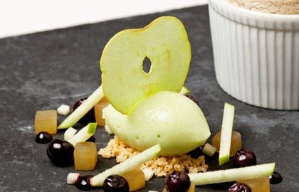 Granny Smith apple sorbet