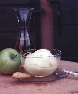 Granny Smith apple sorbet with muscat wine and grappa