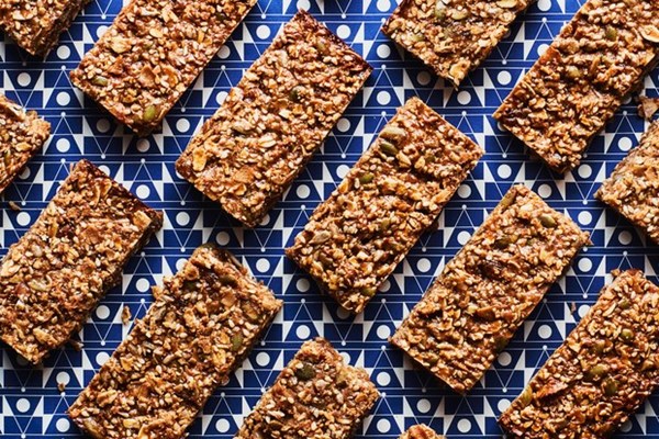 Granola bars with dried fruit and seeds  