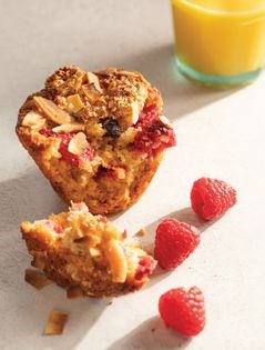 Granola, Greek yoghurt & berry muffins