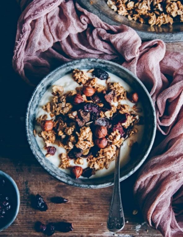 Granola with dried cranberries (Granola med torkade tranbär)