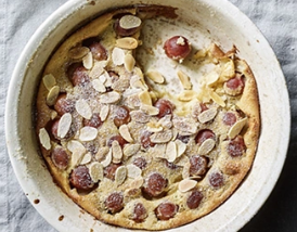 Grape & almond clafoutis