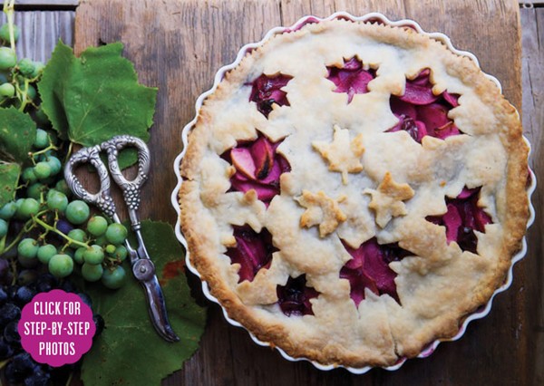 Grape & apple pie