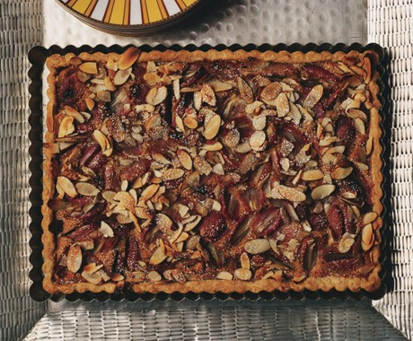 Grape and almond frangipane tart