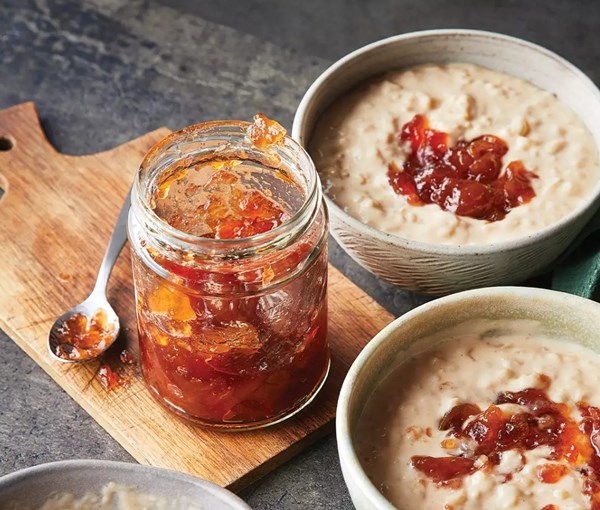 Grape, apple & vanilla jam