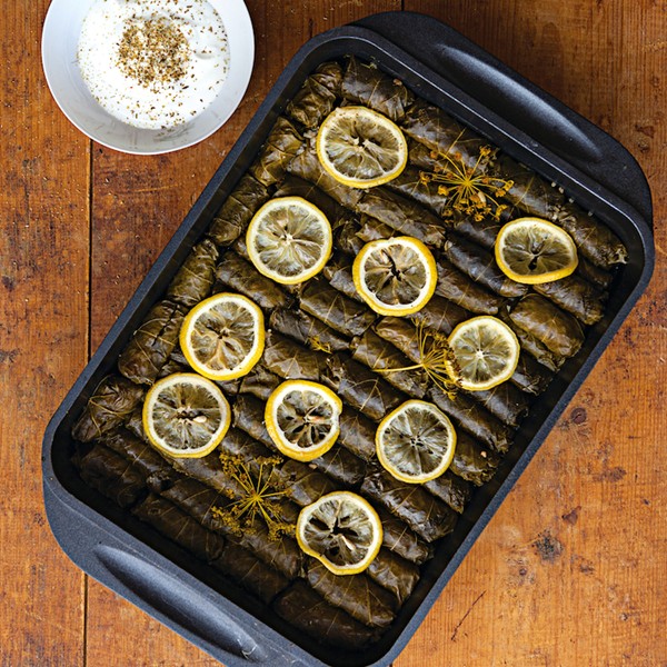 Grape leaves stuffed with rice