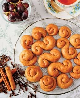 Grape-must syrup cookies (Moustokouloura)