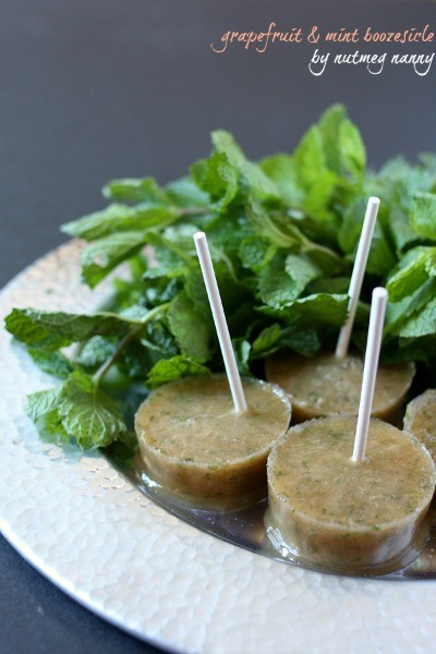 Grapefruit & mint boozesicles