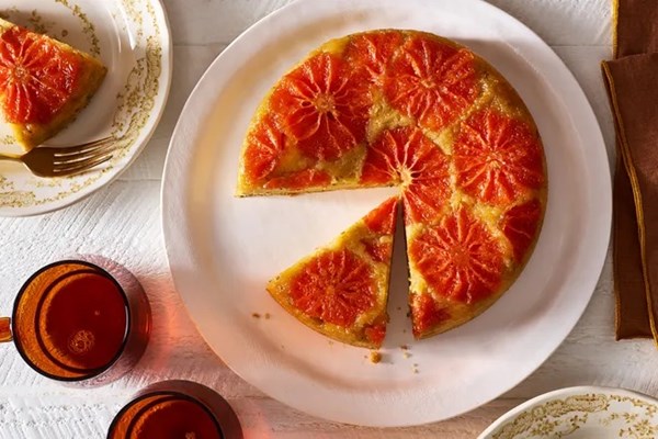 Grapefruit & tarragon upside down cake