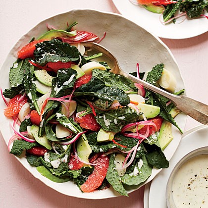 Grapefruit and hearts of palm salad