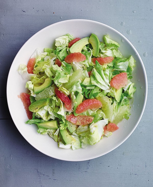 Grapefruit, avocado, and escarole salad