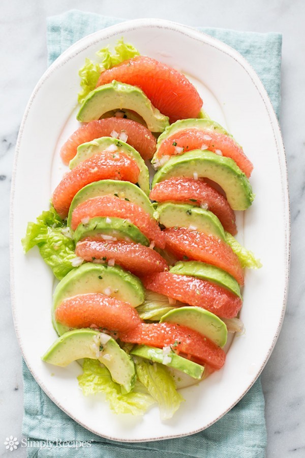 Grapefruit avocado salad