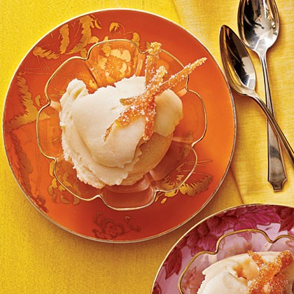 Grapefruit-buttermilk sherbet