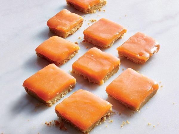 Grapefruit-Campari bars with shortbread crust