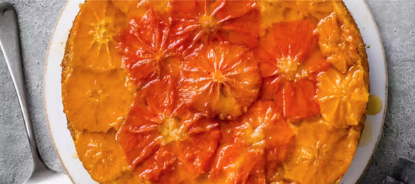 Grapefruit, clementine and gin upside-down cake