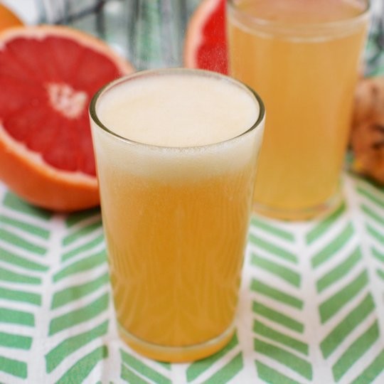 Grapefruit honey ginger soda