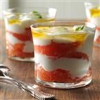 Grapefruit, lime & mint yogurt parfait 