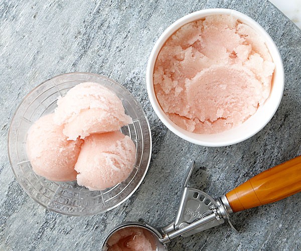 Grapefruit-mint-Campari sorbet