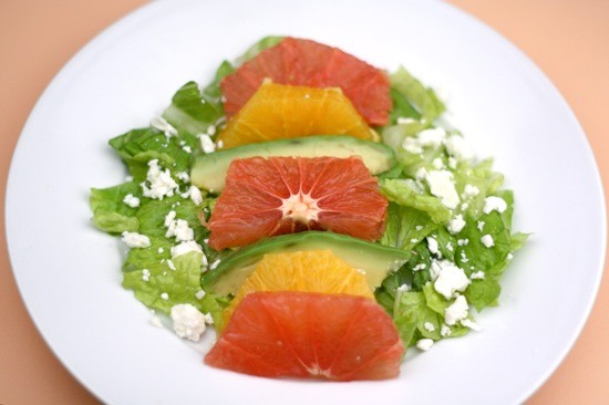 Grapefruit, orange, and avocado salad 