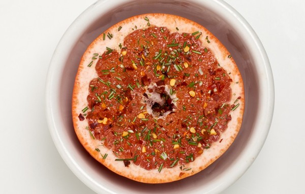 Grapefruit with chile and rosemary