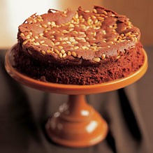Grappa, currant, and pine nut torte