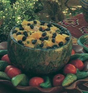 Grated carrot salad with orange